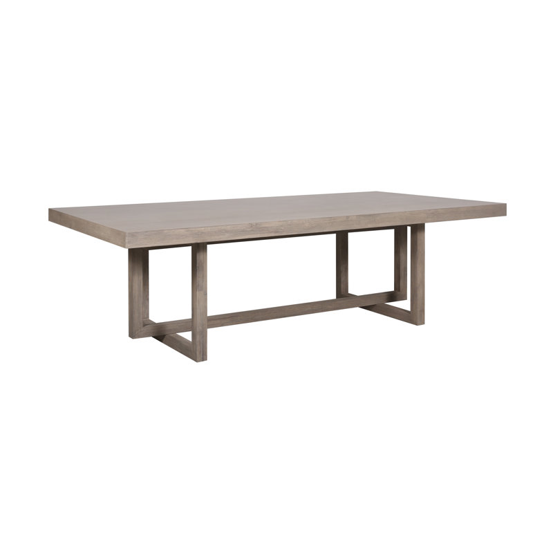 Basile Solid Wood Base Dining Table, 47” W x 78” L