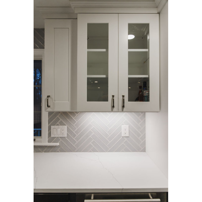 Tahiti 3" x 12" Ceramic Single Subway Tile, Light Grey