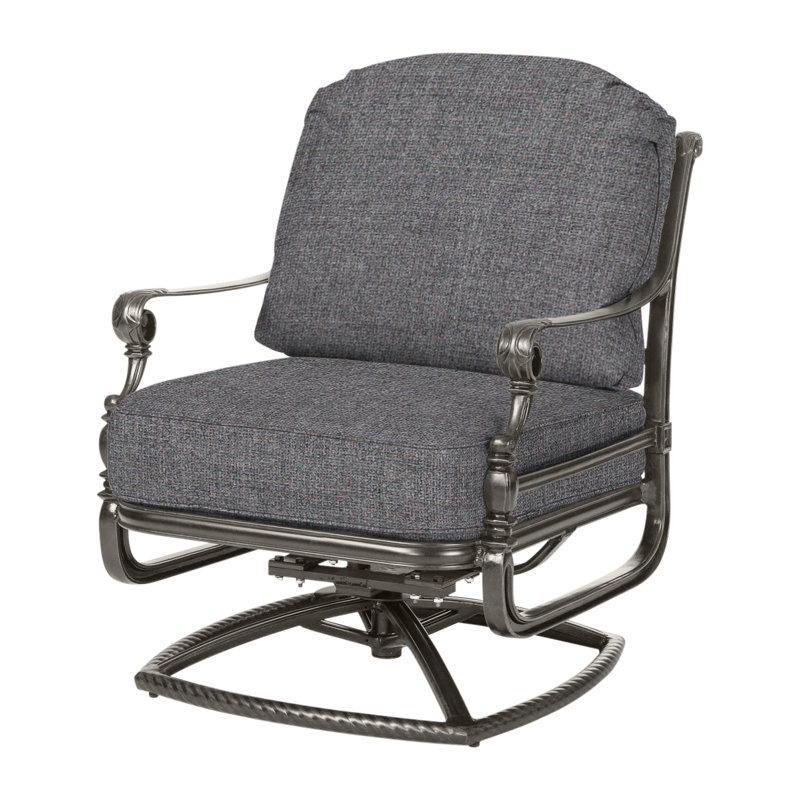 Grand Terrace Outdoor Rocker Chair, Cast Slate Sunbrella® Plainweave, Bronze