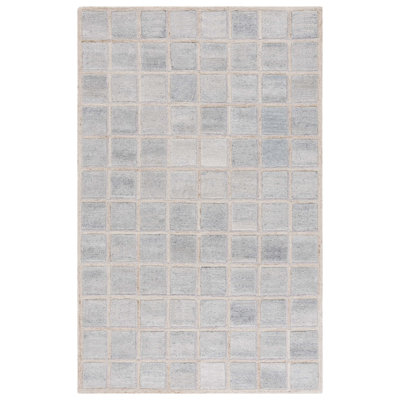 Pierre 102 Hand Tufted Pet/Cotton Geometric Indoor Use Only Rug in Beige/Gray