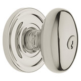 Keyed Egg Knob with Classic Rose