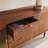 Corrigan Studio Mandea 63" Walnut Wood Sideboard with 3 Drawer Mid Century Modern