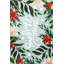 Tapis bleu clair clair «Merry Christmas» à motif de flocons de neige et de fleurs-1172346184