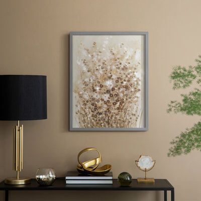 «Flourish II», reproduction encadrée - bois massif