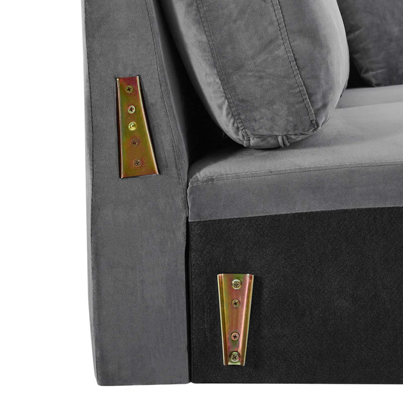 Juliana Performance Velvet Sofa, Gray Velvet