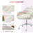 Fuzzy Unicorn Office Chair, Plush Desk Chair With Swivel Base, Whimsical & Cozy For Playroom & Office