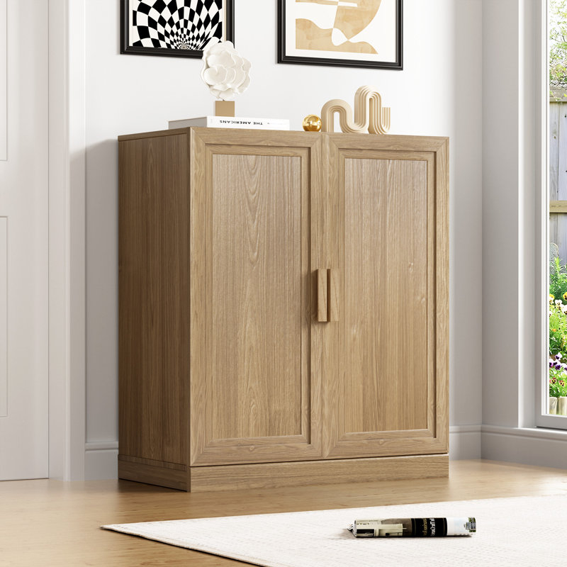  Gershwin Solid Wood Accent Storage Cabinet Sideboard, Natural Wood, 36" H x 31" W x 16" D