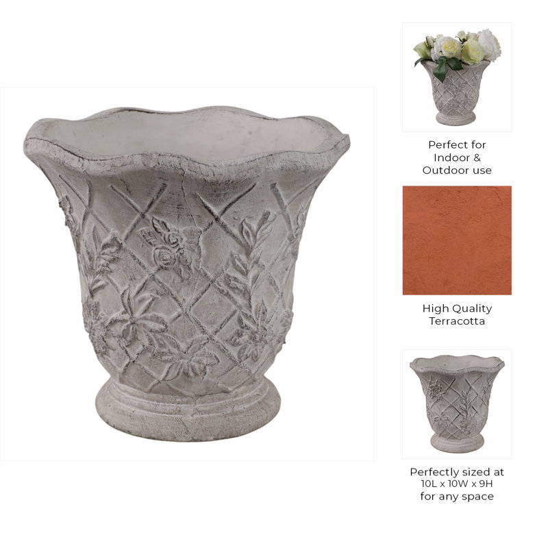 Sagebrook Home 10X9" Traditional Urn Planter, Tan