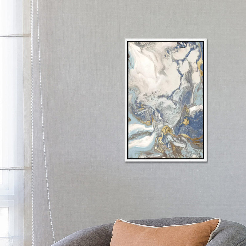 Seeking For New Beginning I by Eva Watts - Painting on Canvas, White Framed, 66.04cm H x 45.72cm W x 3.81cm D