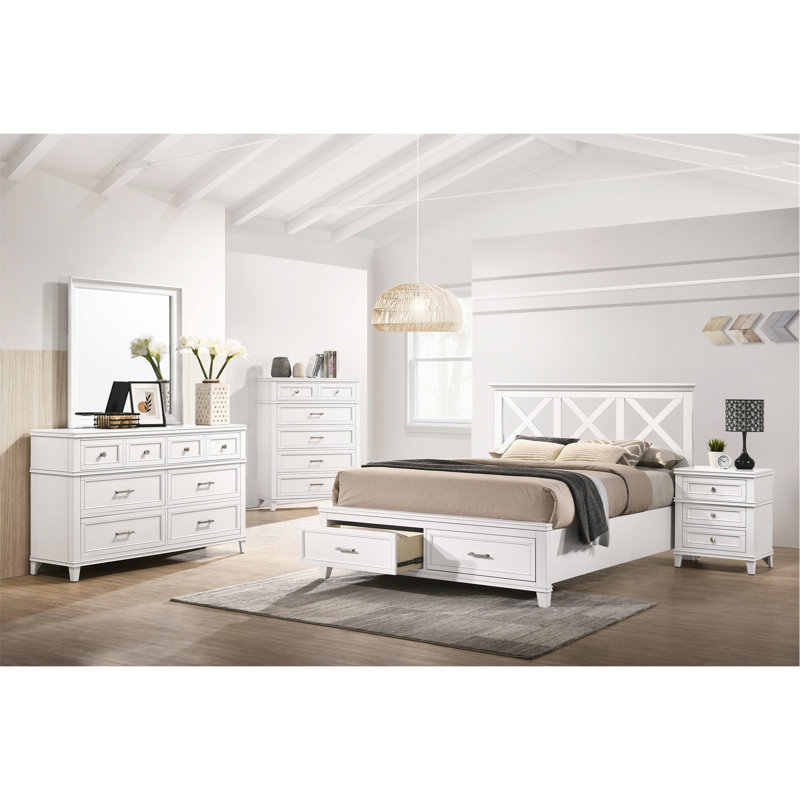 Miroir biseauté Abbate, Blanc