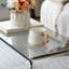 Table basse moderne en acrylique simple, gris