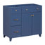 Meuble-lavabo bleu 36 po, lavabo non inclus