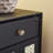 Retro Black Solid Wood Accent Cabinet