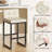 Sturdy Modern Low-Back Counter Height Bar Stools with Metal Frame and Faux Leather Upholstery-1014882593
