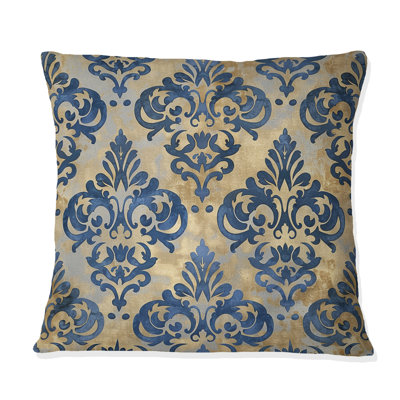 Damask Glamour V - Glam Throw Pillow