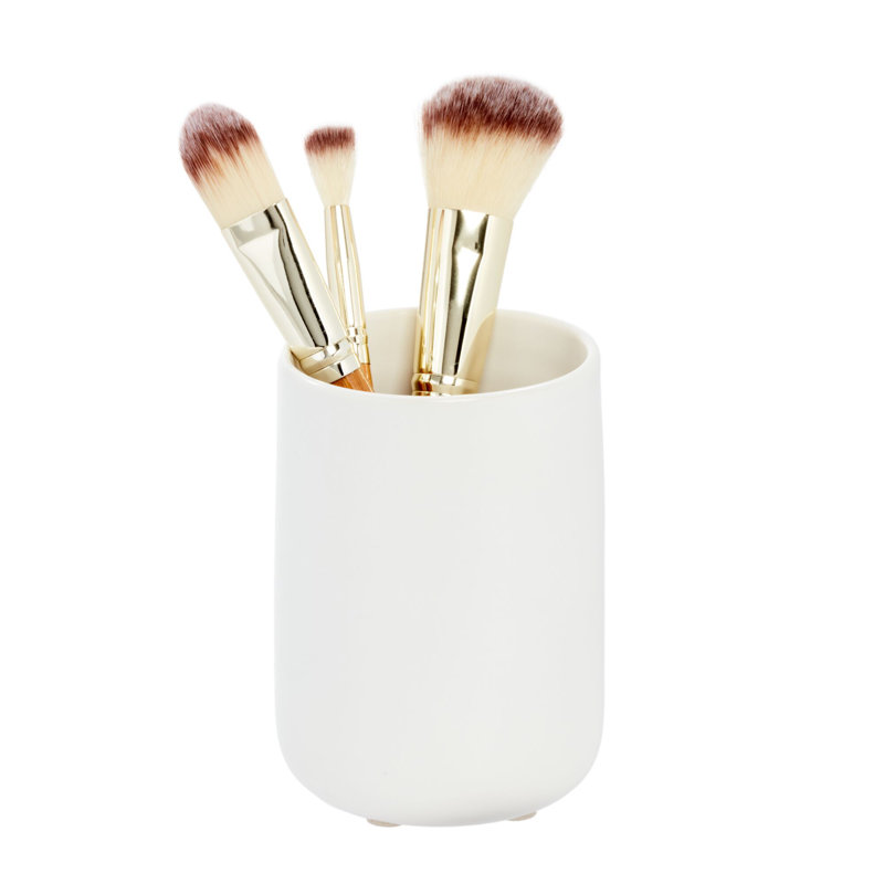 iDesign Eco Vanity Ceramic  Earth Tumbler, Coconut