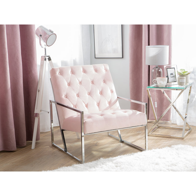 Dann 69cm Wide Tufted Armchair, Pink