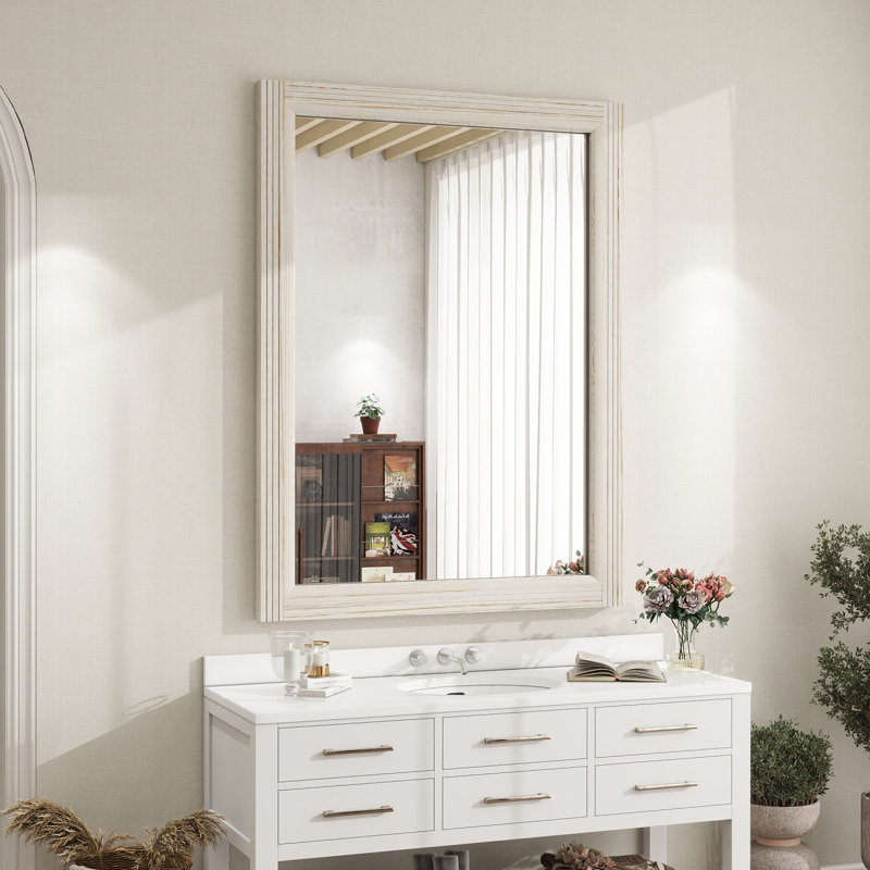 Miroir mural imperméable, Blanc, 36 po x 24 po