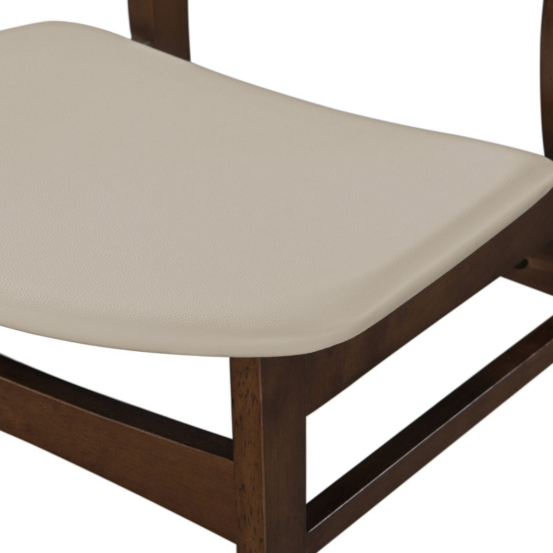 Chaise d'appoint rembourré, Gris, Noyer