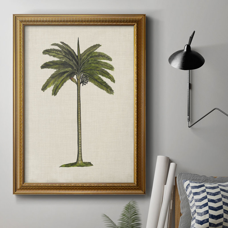 Toile encadrée de qualité supérieure AU CH British Palms IV - prête à être accrochée, L 16 po x H 20 po