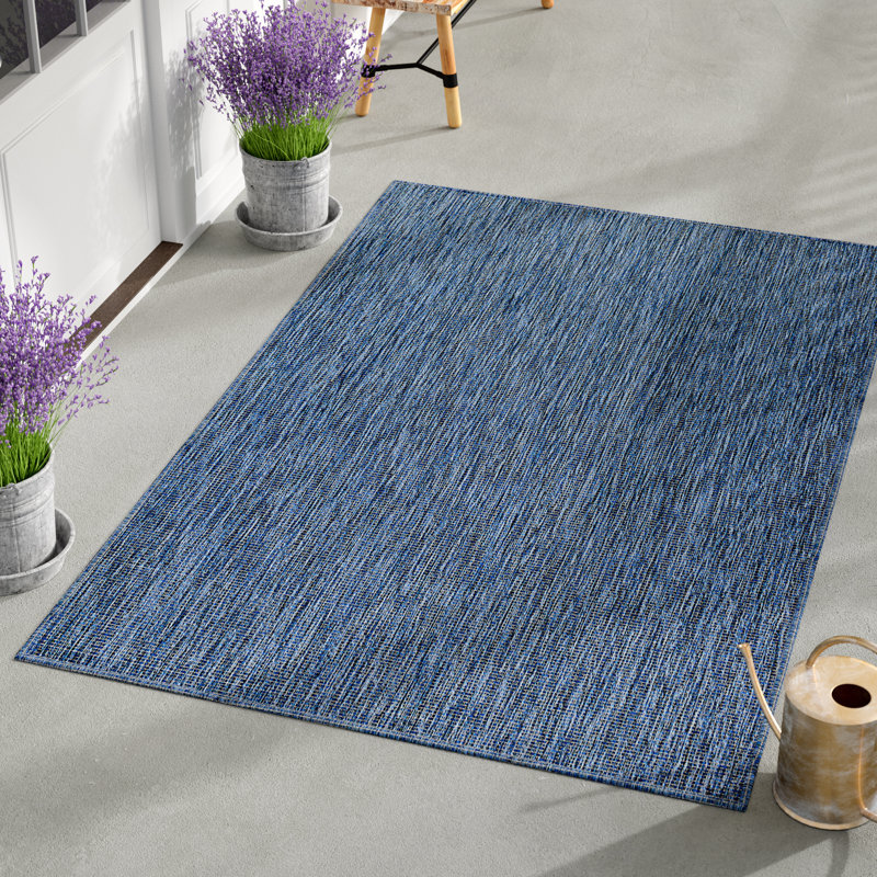 Avaughn Blue Indoor/Outdoor Area Rug, Rectangle 2' x 3'1", null