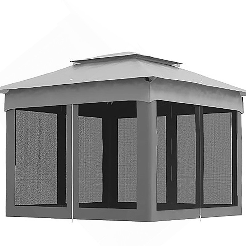 Pavillon de jardin pliable facile à installer, abri de jardin escamotable avec filet à fermeture éclair, sac de transport