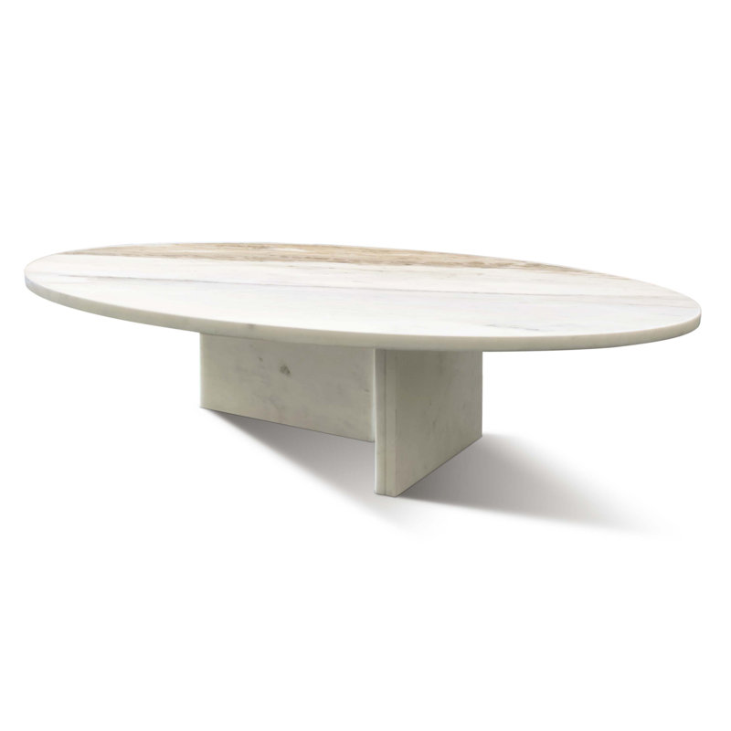 Table basse en marbre naturel, Blanc