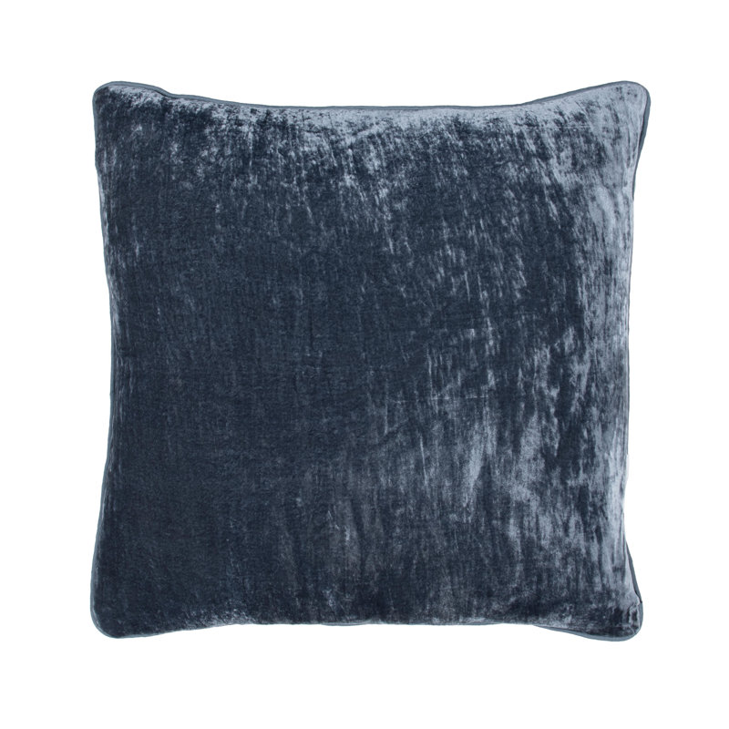 Oreiller Lexington, Carrée, Bleu denim, H 22 po x l 22 po