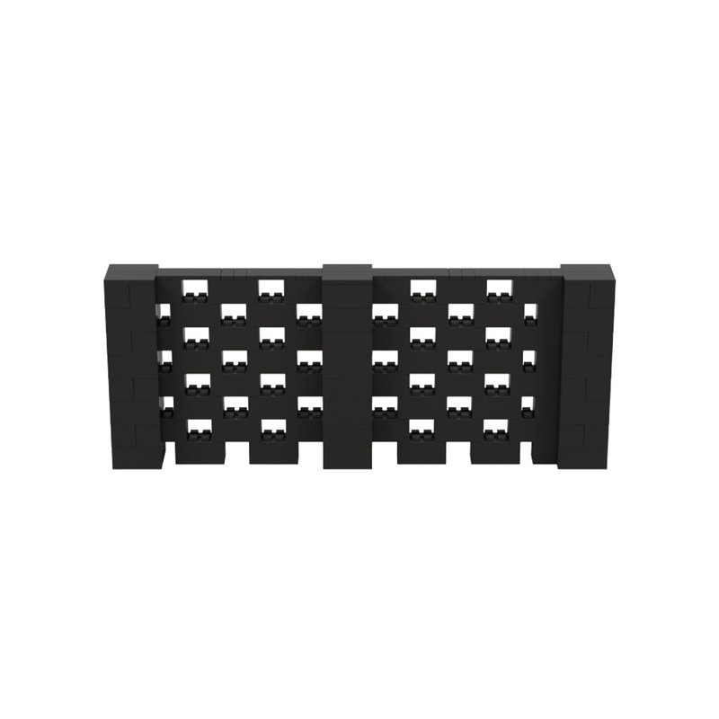 Ensemble mural 4 po de haut Everblock, Noir, 120"