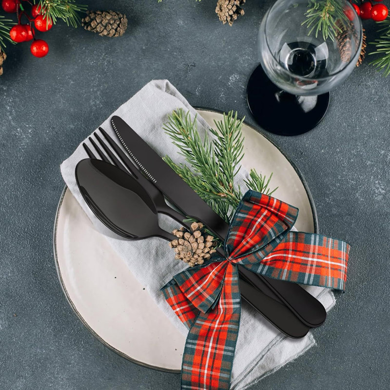 20 Pcs Flatware Cutlery Set, Dishwasher Safe