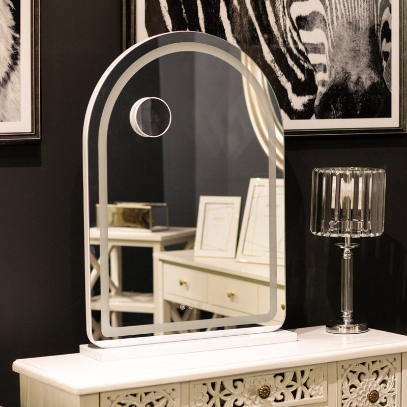 Deneane Metal Arch Floor Mirror
