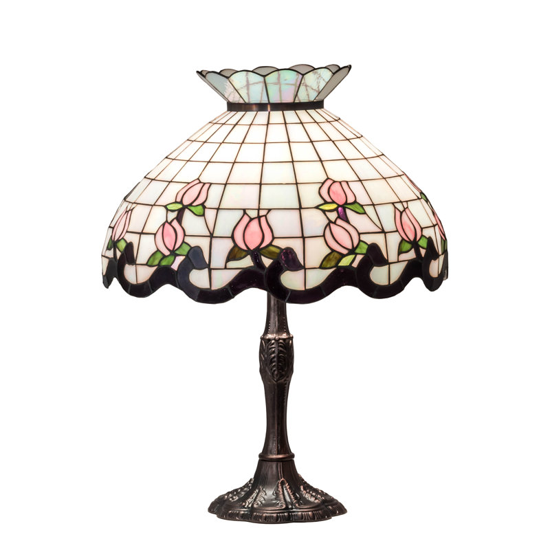 Lampe de table 26 "haute rose, Rose / blanc
