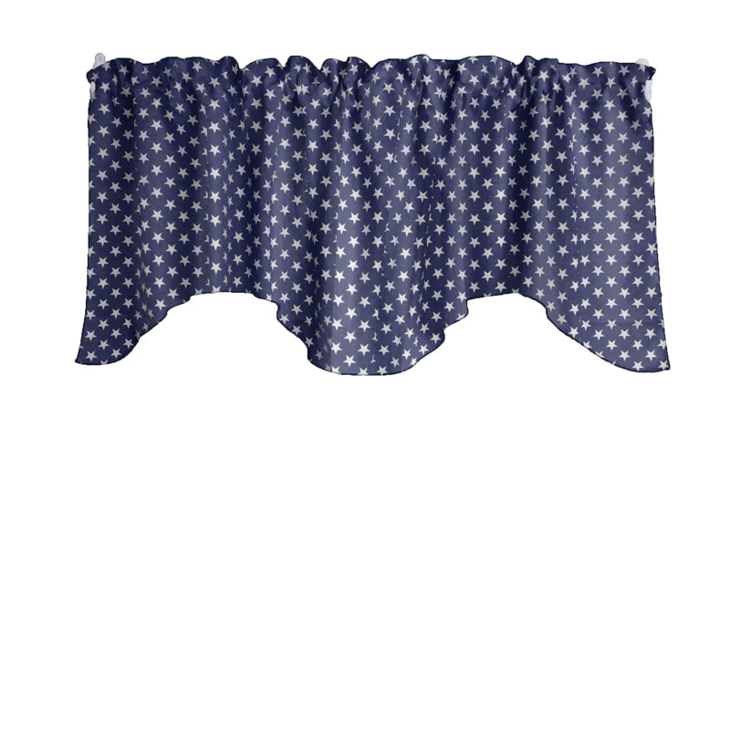 Cantonnière festonnée à motif d'étoiles, Marine