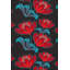 Tapis tissé à motif floral avec base lavable-119076559