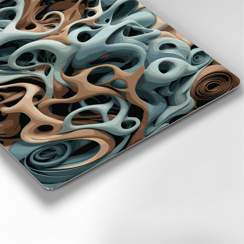 Biomorphic Abstraction 22, art mural gris en métal, H 12 po x l 18 po