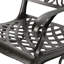 Ensemble de deux fauteuils d'extérieur en fonte d'aluminium avec motif à volutes