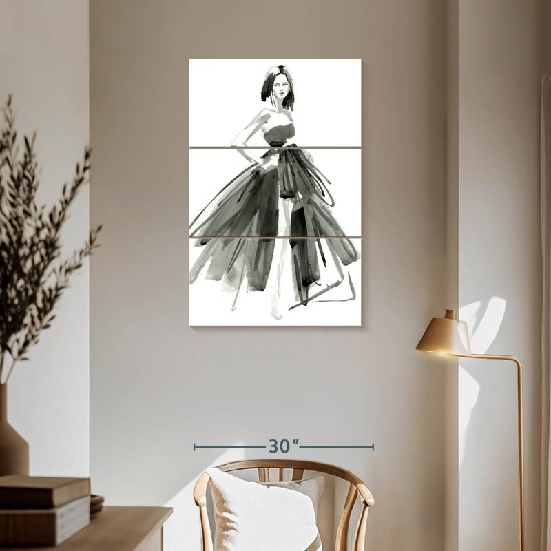 Robe de soirée Gestural I, H 57 po x l 36 po
