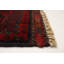 Tapis rouge / noir en laine noué à la main de conception unique 6 pi 9 po x 9 pi 9 po New Age Amridean
