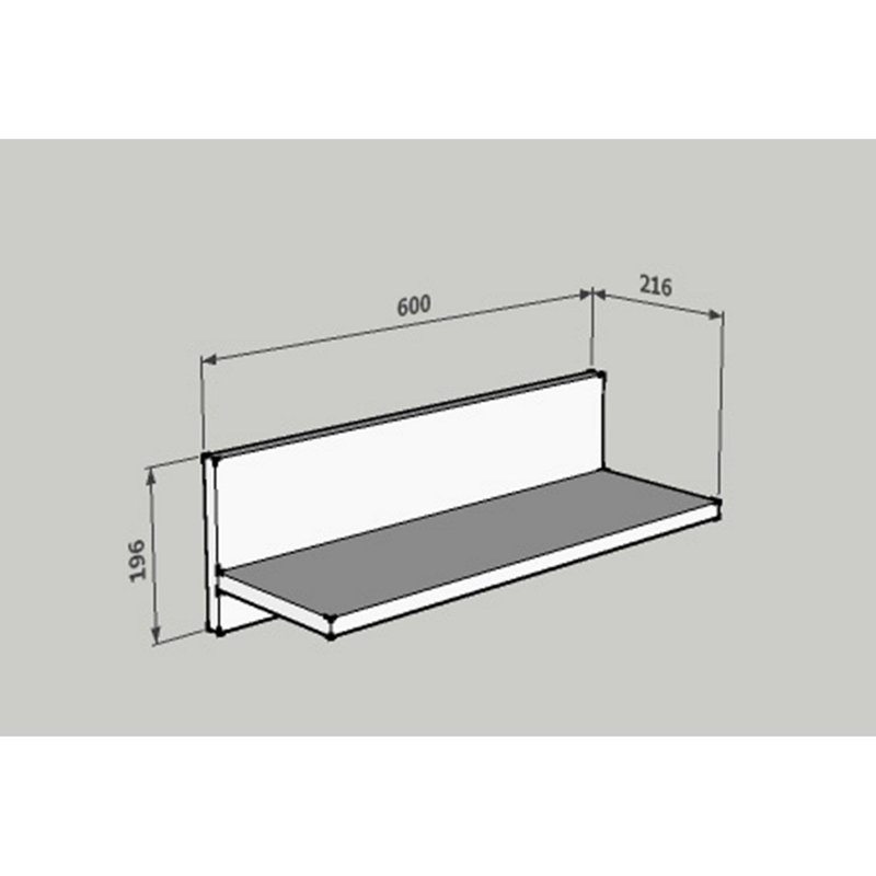 Tablette décorative avec bord vivant, Noyer