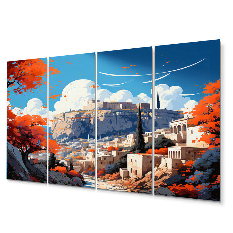 City Athens Popart II Cities & Countries Wall Decor on Metal