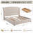 Button Tufted Wingback Velvet Upholstered Platform Bed with Storage Drawers, King, Cream Velvet-11630334-11630335