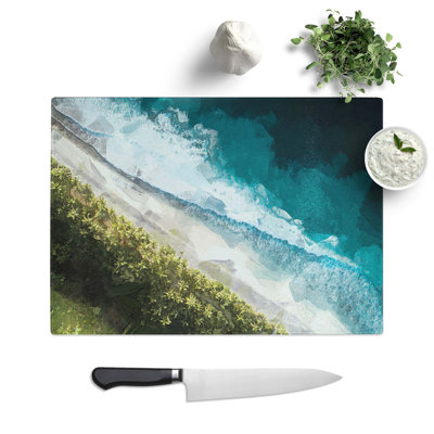 Glass Fuvahmulah in The Maldives in Abstract Chopping Board