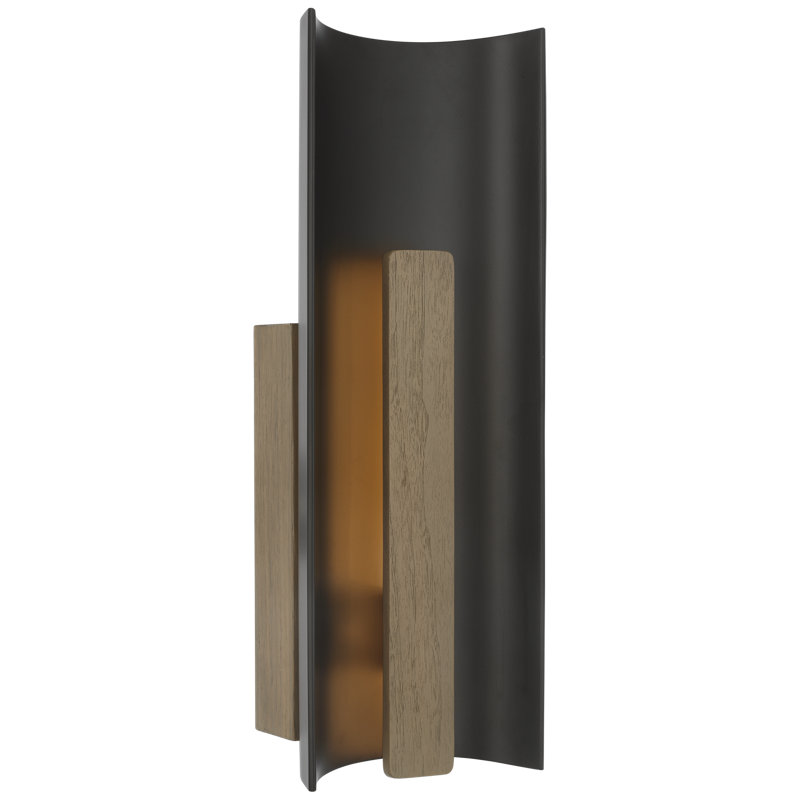 Anne-Marie Barton Remi 18" Sconce, Matte Carbon/Warm Walnut