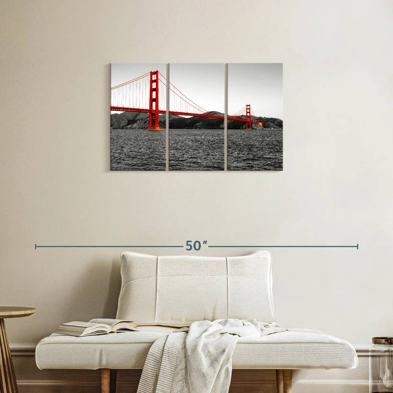 Lilie vibrant San Francisco Bridge, H 20 po x l 33 po
