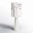 Modern Abstract Polyresin 33-Inch Face Pillar Table Lamp White - 13" x 13" x 33"