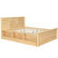 Lit plateforme en bois avec lit gigogne escamotable, armoire de rangement-985916664-985916662
