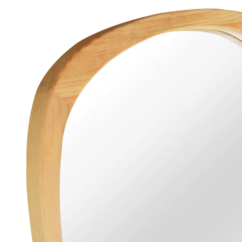 Miroir décoratif 24 "x 36" en bois massif irrégulier, pour chambre à coucher, salle de bain, salon, entrée, Oak