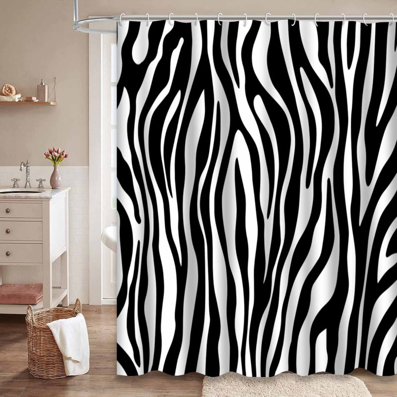 Rideau de douche Zebra, L 72 po x l 78 po