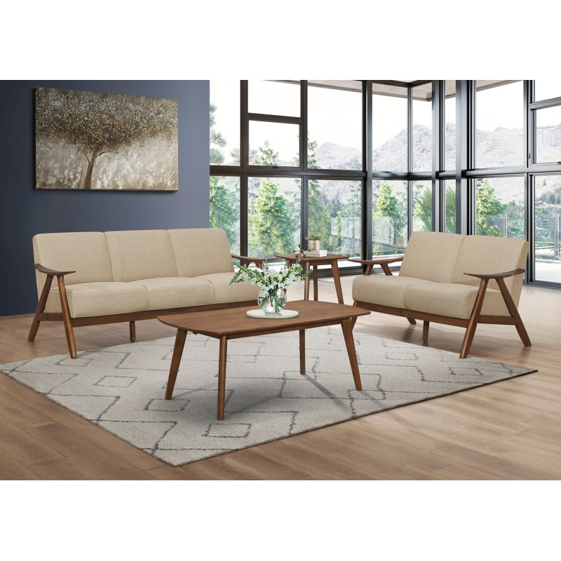 Altair 3-Piece Mid-Century Walnut Table Set