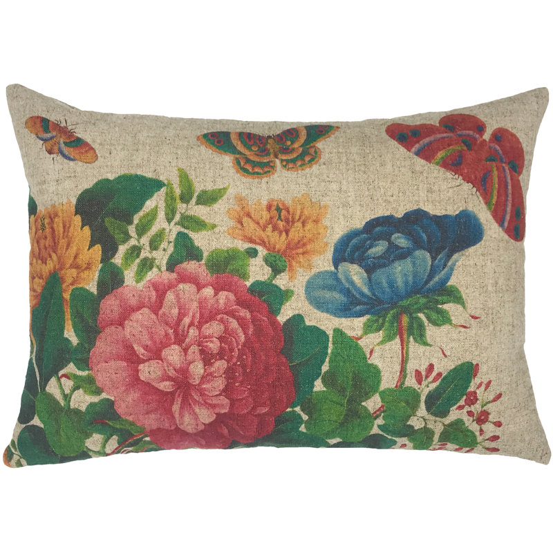 Coussin en lin Butterflies